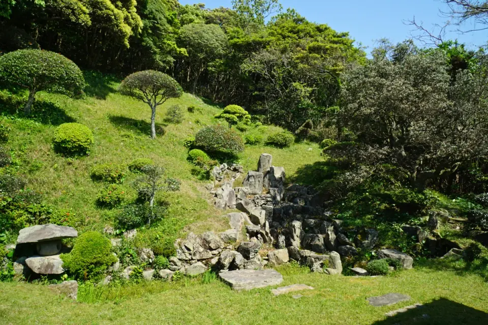 江津市の小川家雪舟庭園