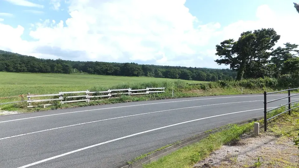 大山まきばみるくの里周辺の牧草地