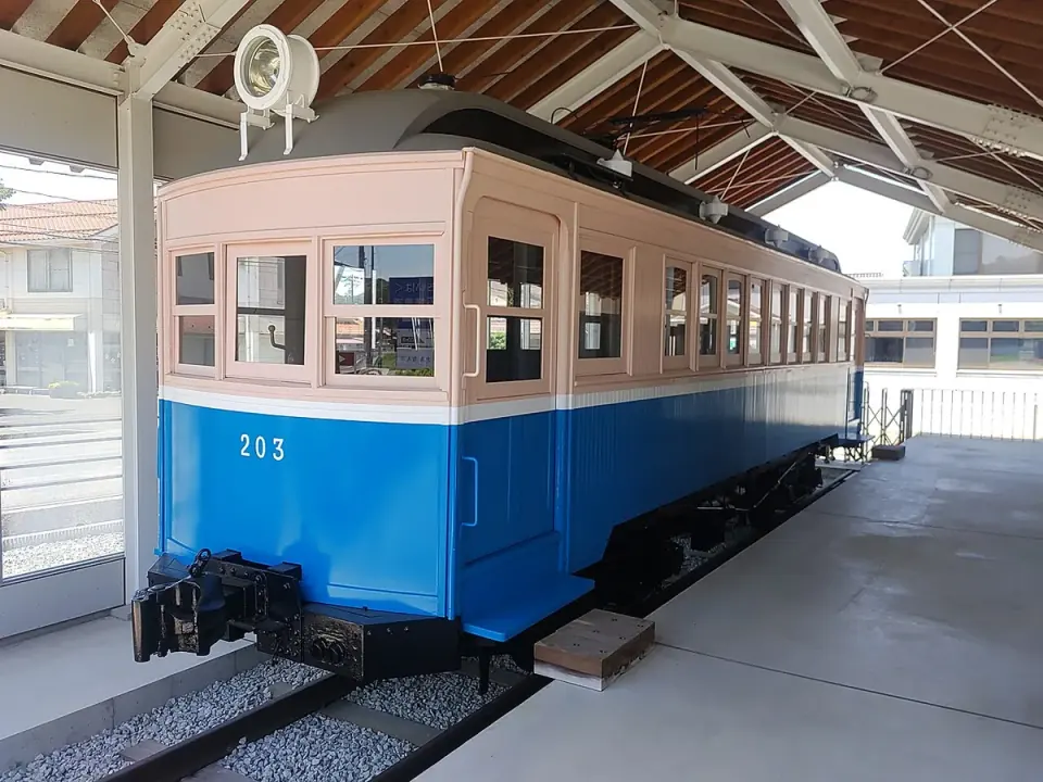 キナルなんぶで保存される法勝寺電車