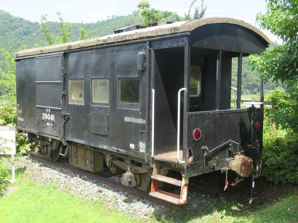 船岡竹林公園に保存された貨車