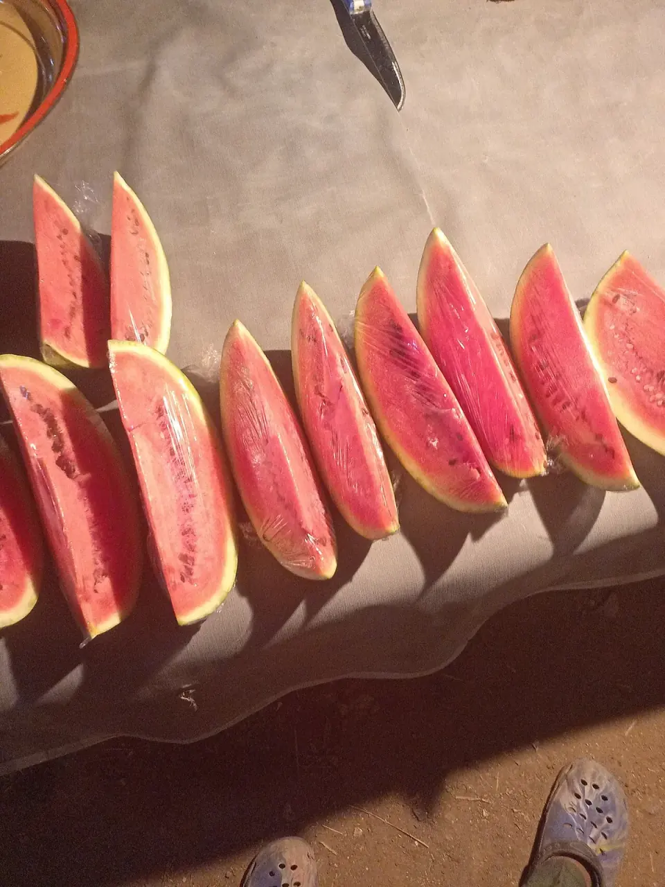 Slices of red watermelon