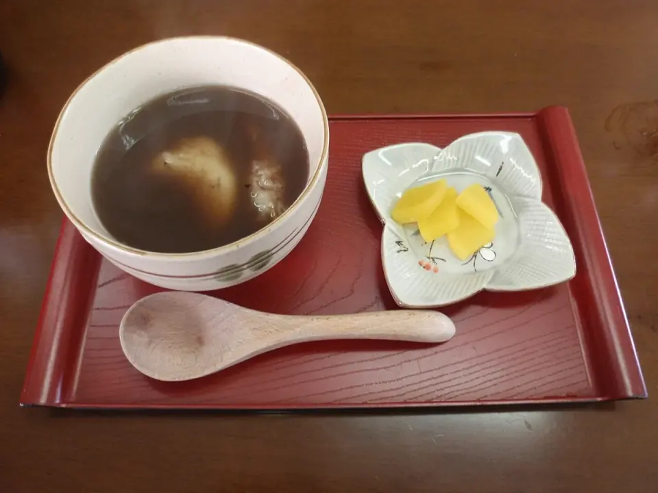Izumo zenzai with azuki beans and mochi