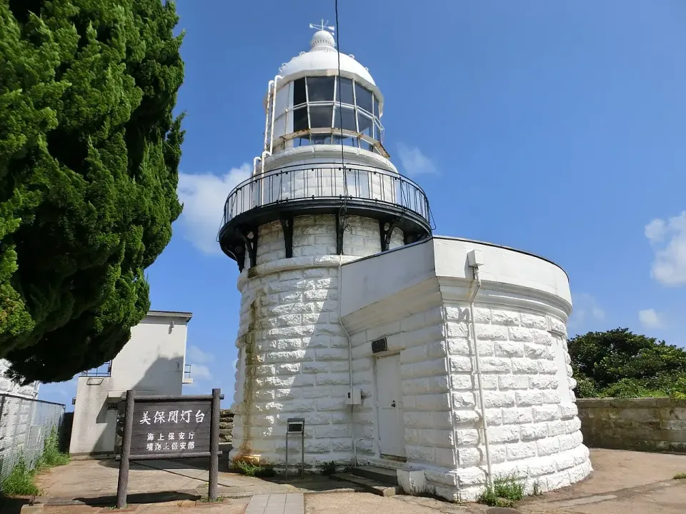 The stone building of Mihonoseki Lighthouse